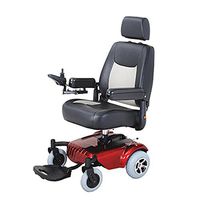 Merits Health Products - Junior - Super Light Mini RWD Power Chair - 19"W x 18"D - Red