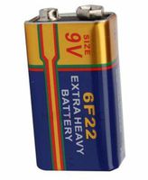 Hillflower 6 Pieces 6F22 6LR61 Bulk 9V Heavy Duty Long Duration Carbon Zinc Light Prime Battery