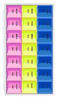 Pill Organizer, Medicine Organizer, Vitamin Organizer (Weekly - 3 Compartment ) (6038 7 Day AM/PM 21 Compartment)