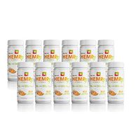 HEMPgo Organic Hemp Seed Oil and Vitamin Energy Drink, Melon, Nighttime Formula 2 Fluid Ounce Bottles 12 Pack