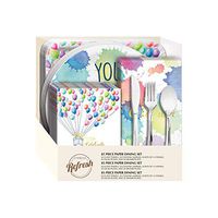 Celebrate Paper Dining Set, 85 Pieces - 10 x 3 x 11 Inches