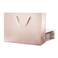 MALICPLUS 12 Extra Large Gift Bags 16x6x12 Inches, Luxury Large Gift Bags with Handles (Cotton) for All Occasions (Metallic Champagne)