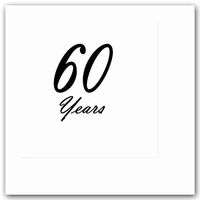 60 Years Classy Black Beverage Napkin (16 CT) by Partypro