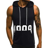 Smoxx Mens Workout Hooded Tank Tops Sleeveless Hoodies Bodybuilding Muscle Cut Off T Shirt