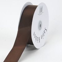 BBCrafts Chocolate Brown Satin Ribbon Single Face 3/8 inch 100 Yards