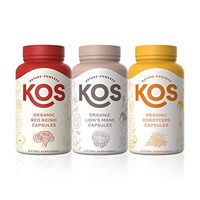 KOS Lion's Mane + Red Reishi + Cordyceps Capsules Bundle