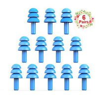 2020 New Version Ear Plugs, for Sleeping Noise Canceling, 6 Pairs Soft Reusable Silicone Earplugs, Great for Snoring, Swimming, Travel, Concerts, Work, Studying, Loud Noise, Suitable for Adults & Kids