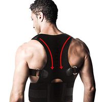 Gstrand Adjustable Back Posture Braces, Office Posture Corrector Fitness Person Shoulder Support,M