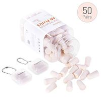 Healifty Foam Ear Plugs - 50 Pair Earplugs with 2 Carry Case - 32dB NRR Soft Noise Reduction - for Hearing Protection, Earmuffs, Hunting Season, Sleeping, Working, Shooting, Travel(Flesh Pink)