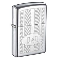 Zippo"DAD" Engraved Oval Design High Polish Lighter