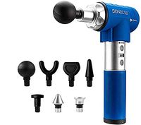 Sonic LX Professional Percussion Massage Gun - Powerful Deep Tissue Muscle Massager for Athlete Recovery and Chiropractic Therapy - Super Quiet, 9 Speeds + 7 Attachments for Limitless Usage