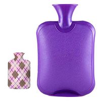 Safe Hot Therapies Warm Hands PVC Hot Water Bottle with Detachable Cloth Cover 2.0 Litre(Purple)
