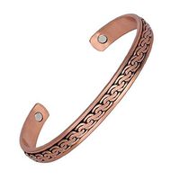 Linran Celtic Knot Work Cuff Bangle Magneto Therapy Pure Copper Ethinic Viking Bracelet Arthritis Health Care Jewelry for Unisex