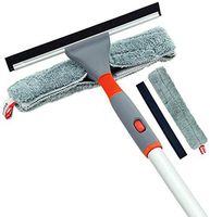 Squeegee,household window cleaner, artifact, long rod, telescopic rod, doublesided window cleaning tool (Size : B)