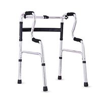 Rolling Walkers Walker Elderly Help Can Sit Light Folding Walker Aluminum Alloy Anti-Slip Anti-Fall Elderly Walking Aid (Color : Silver, Size : 544273cm)