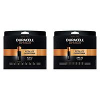 Duracell Optimum 1.5V Alkaline AA Batteries - Double A Battery 12 Count with AAA Alkaline Batteries |1.5V Triple A Battery 12 Count