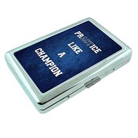 Practice Em1 Hip Silver Cigarette Case Id Holder Metal Wallet 4" X 2.75" RFID Protection