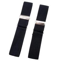 1 Pair Shirt Sleeve Holder Elastic Non-slip Adjustable Armband Shirt Sleeve Garter Black
