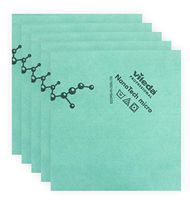 Vileda Professional / NanoTech Microfiber Cloth / Streak Free Cleaning /Keeps Environment Hygienic & Healthy | 5 Pack | Green