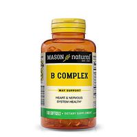 Mason Natural, Vitamin B Complex Multivitamin, Softgel, 100-Count Bottles (Pack of 3), Dietary Supplement Supports Energy Production, Nervous System, and Cognitive Function Including Memory