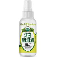 Organic Sweet Marjoram Spray – Water Infused with Sweet Marjoram Essential Oil – Certified USDA Organic - 2oz Bottle by Healing Solutions