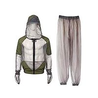 LIOOBO Outdoor Mosquito Repellent Suit Bug Jacket Mesh Suits for Fishing Hiking Hunting Camping (Grey,L)