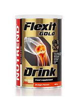 Nutrend FLEXIT Gold Drink 400g Orange Flavor containing Nine Active Ingredients The Special Fish Collagen peptide Naticol® Glucosamine, MSM Viatmins B6, C, D Chondroitin Sodium