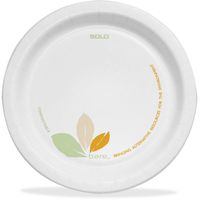 SOLO Cup Company OFMP9-J7234 Bare Paper Dinnerware- 8.5quot; Plate- Green/Tan- 250/Carton