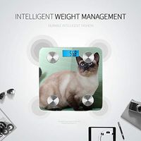 Cute Blue Eyes Siamese Cat Body Fat Analyzer Fat Weight Scale Smart Digital Scale Tracks 8 Key Compositions Analyzer Sync with Fitness Apps 400 Lbs