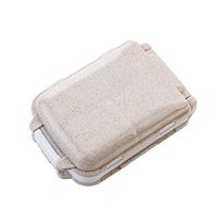 Travel Three Layers Folding Pill Case Box Medicine Tablet Organizer (Beige, 106.53.5cm)