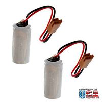 2X Exell PLC Lithium 3V 1800mAh Computer Backup Batteries, Replacements for Ge Fanuc 44A724534-001, 90-20 Series, 90-30 Series, A06B, A06B Control, A98L-0031-0006, IC693 Series, IC693-ACC-301