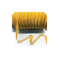 5 Yards 3/8"(10mm) Velvet Ribbon Wedding Party Decoration Handmade Ribbon Gift Wrapping Hair Bows DIY Christmas Ribbon,Ginger Yellow