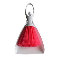 ILYPRO Mini Dustpan and Brush set for Desk Car Air Vent System Keyboard Cleaning Brush and Pan Set for Difficult Places to Reach Novelty Design Dancing Girl, Red