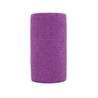 COMOmed Self Adherent Cohesive Bandage Latex FDA Approved 4"x5 Yards First Aid Bandages Stretch Sport Wrap Athletic Tape for Wrist Ankle Sprain and Swelling,Purple(6 Rolls)