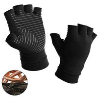 CFR Copper Compression Fingerless Arthritis Gloves Support,Copper-Infused,Warmth for Hands for Relieving Pain from Carpal Tunnel,Rheumatoid & Osteoarthritis,Computer Typing,1 Pair,M