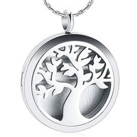 constantlife Beautiful Tree of Life Aromatherapy Diffuser Pendant Essential Oil Necklace