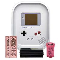 Abadie Rolling Papers 1 1/4 (2 Packs) with Leaf Lock Gear Mini Rolling Tray, Metal 79mm Cigarette Maker and Elements Tips with Hippie Butler Flip Top Storage Container