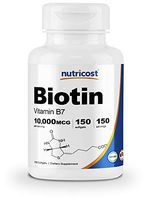 Nutricost Biotin (10,000mcg) with Virgin Organic Coconut Oil 150 Softgels - Gluten Free, Non-GMO