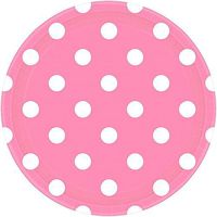 New Pink Dots Round Plates | 8 Ct. | 9"