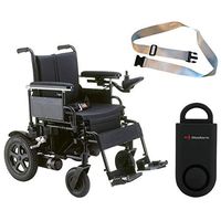 Drive Cirrus Plus EC Folding Power Wheelchair, 20" Seat & Free 130 dB Black Personal Safety Alarm/Siren! + Silver Belt!