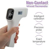 Forehead Thermometer,Infrared Digital Thermometer Professional Precision Non Contact Medical Thermometer with LED Backlit Display Accurate Forehead and Ear Thermometer for Baby Kids and Adults,White