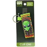 Clip-On Neoprene Vape E-Cigarette Case with Key Ring - Alien