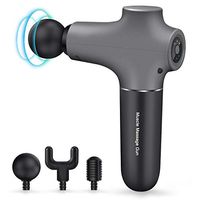 Massage Gun, Handheld Electric Cordless Body Massager Super Quiet, Portable Deep Tissue Percussion Muscle Massager with for Relieving Pain, Soreness and Stiffness (Grey)