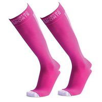 Athletec Sport Compression Socks for Men and Women (20-30 mmHg) for Runners, Athletes, Travel, Shin Splints, Diabetic, Edema, Varicose Veins Pain, and More - Size Small/Medium in Hot Pink (One Pair)