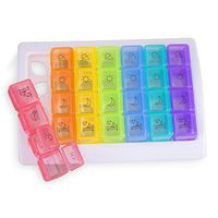 Weekly Pill Organizer 4 Times a Day, 7 Day Pill Boxes and Organizer, Portable Travel Prescription & Medication Pill Container for Pills/Vitamin/Fish Oil/Supplements