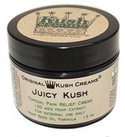 Kush Creams - Juicy Kush - Emu Oil & Hemp Oil Infused w/ 30+ Herbal Ingredients - Topical Pain Relief Cream with Aromatherapy - Award Winning - Doctor Recommended - Lab Tested - 1.5 oz Jar