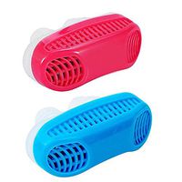 YXIUER Anti Snoring Device, 2 Pack 2 in 1 Anti Snore Nose Purifier Snore Stopper Nose Vents Solution Blocker Preventer Relief for Women Men to Stop Snoring Noise Silent Night Sleep,Red+Blue