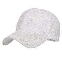 Meidexian888 Baseball Cap for Women/Men,Adjustable Lace Flower Embroidered Denim Cap Fashion Baseball Cap Topee Outdoor Cap (White)