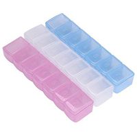 YunZyun Medical Pill Box,Pill Organizer - Weekly Medicine Organizer - Vitamin Holder - Big Pill Container Box - Detachable 7 Day (Colorful)