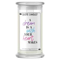 Jewelry Candles 💍 Quote A Dream is a Wish Your Heart Makes | Jewel Valued at $15 - $7,500 | 21oz Jar Soy Wax | Surprise Me! | Bedtime Spa
